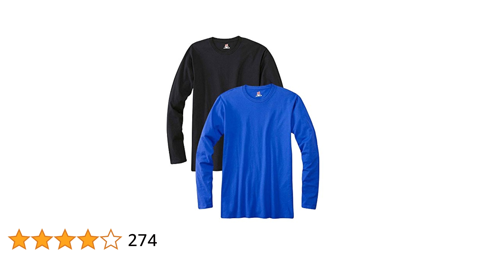 Hanes mens 4.5 oz. 100% Ringspun Cotton nano-T Long-Sleeve T